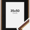 Ramme Horndal Brun 35x50 cm - Passepartout Sort 25x35 cm