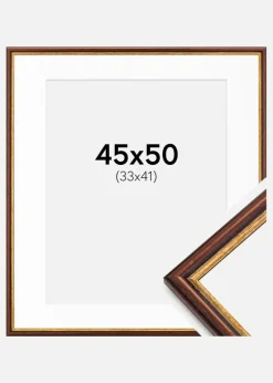 Ramme Horndal Brun 45x50 cm - Passepartout Hvid 34x42 cm
