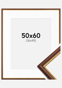 Ramme Horndal Brun 50x60 cm - Passepartout Hvid 37x46 cm
