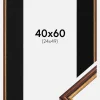 Ramme Horndal Brun 40x60 cm - Passepartout Sort 25x50 cm