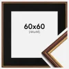 Ramme Horndal Brun 60x60 cm - Passepartout Sort 45x45 cm