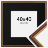 Ramme Horndal Brun 40x40 cm - Passepartout Sort 25x25 cm
