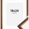 Ramme Horndal Brun 18x24 cm - Passepartout Hvid 13x18 cm