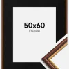 Ramme Horndal Brun 50x60 cm - Passepartout Sort 35x45 cm