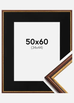 Ramme Horndal Brun 50x60 cm - Passepartout Sort 35x45 cm