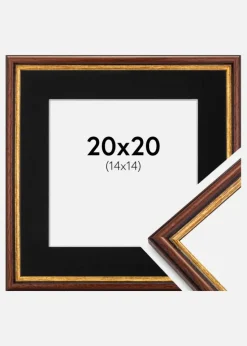 Ramme Horndal Brun 20x20 cm - Passepartout Sort 15x15 cm