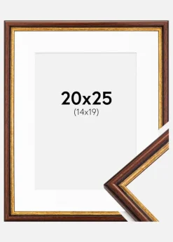 Ramme Horndal Brun 20x25 cm - Passepartout Hvid 15x20 cm