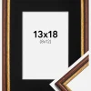 Ramme Horndal Brun 13x18 cm - Passepartout Sort 9x13 cm