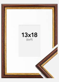 Ramme Horndal Brun 13x18 cm - Passepartout Hvid 7x10 cm