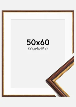 Ramme Horndal Brun 50x60 cm - Passepartout Hvid 16x20 inches