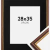 Ramme Horndal Brun 28x35 cm - Passepartout Sort 20x25 cm