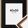 Ramme Horndal Brun 40x50 cm - Passepartout Sort 28x35 cm