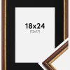 Ramme Horndal Brun 18x24 cm - Passepartout Sort 13x18 cm