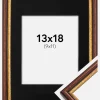 Ramme Horndal Brun 13x18 cm - Passepartout Sort 10x12 cm