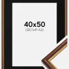 Ramme Horndal Brun 40x50 cm - Passepartout Sort 29,7x42 cm (A3)
