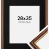 Ramme Horndal Brun 28x35 cm - Passepartout Sort 8x10 inches
