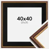 Ramme Horndal Brun 40x40 cm - Passepartout Sort 32x32 cm