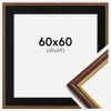 Ramme Horndal Brun 60x60 cm - Passepartout Sort 50x50 cm
