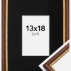 Ramme Horndal Brun 13x18 cm - Passepartout Sort 7x10 cm