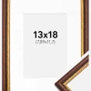 Ramme Horndal Brun 13x18 cm - Passepartout Hvid 3,5x5 inches