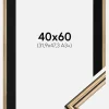 Ramme Horndal Guld 40x60 cm - Passepartout Sort 32,9x48,3 cm (A3+)