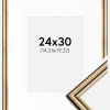 Ramme Horndal Guld 24x30 cm - Passepartout Hvid 6x8 inches