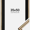 Ramme Horndal Guld 35x50 cm - Passepartout Sort 11x17 inches
