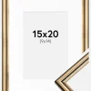 Ramme Horndal Guld 15x20 cm - Passepartout Hvid 10x15 cm