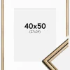 Ramme Horndal Guld 40x50 cm - Passepartout Hvid 28x35 cm