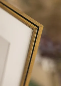 Ramme Horndal Guld 50x50 cm - Passepartout Hvid 40x40 cm