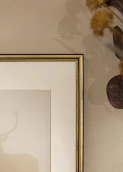 Ramme Horndal Guld 50x50 cm - Passepartout Hvid 40x40 cm