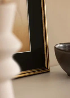 Ramme Horndal Guld 15x20 cm - Passepartout Sort 4x5 inches