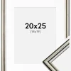 Ramme Horndal Sølv 20x25 cm - Passepartout Hvid 15x20 cm