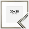 Ramme Horndal Sølv 30x30 cm - Passepartout Hvid 20x20 cm