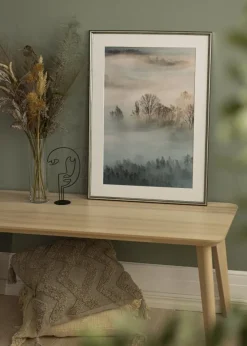 Ramme Horndal Sølv 40x40 cm - Passepartout Hvid 25x25 cm