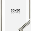 Ramme Horndal Sølv 35x50 cm - Passepartout Hvid 11x17 inches