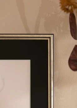 Ramme Horndal Sølv 20x30 cm - Passepartout Sort 10x20 cm