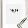 Ramme Horndal Sølv 18x24 cm - Passepartout Hvid 13x17 cm