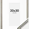 Ramme Horndal Sølv 20x30 cm - Passepartout Hvid 10x20 cm