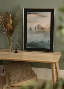 Ramme Horndal Sølv 40x60 cm - Passepartout Sort 32,9x48,3 cm (A3+)