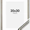 Ramme Horndal Sølv 20x30 cm - Passepartout Hvid 15x22 cm