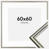 Ramme Horndal Sølv 60x60 cm - Passepartout Hvid 45x45 cm