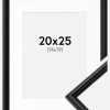 Ramme Horndal Sort 20x25 cm - Passepartout Hvid 15x20 cm