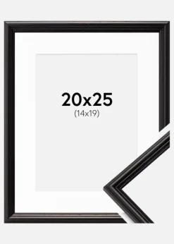 Ramme Horndal Sort 20x25 cm - Passepartout Hvid 15x20 cm