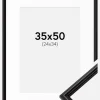 Ramme Horndal Sort 35x50 cm - Passepartout Hvid 25x35 cm