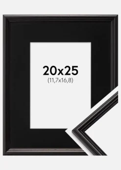 Ramme Horndal Sort 20x25 cm - Passepartout Sort 5x7 inches