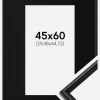 Ramme Horndal Sort 45x60 cm - Passepartout Sort 12x18 inches