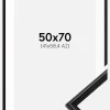 Ramme Horndal Sort 50x70 cm - Passepartout Hvid 42x59,4 cm (A2)