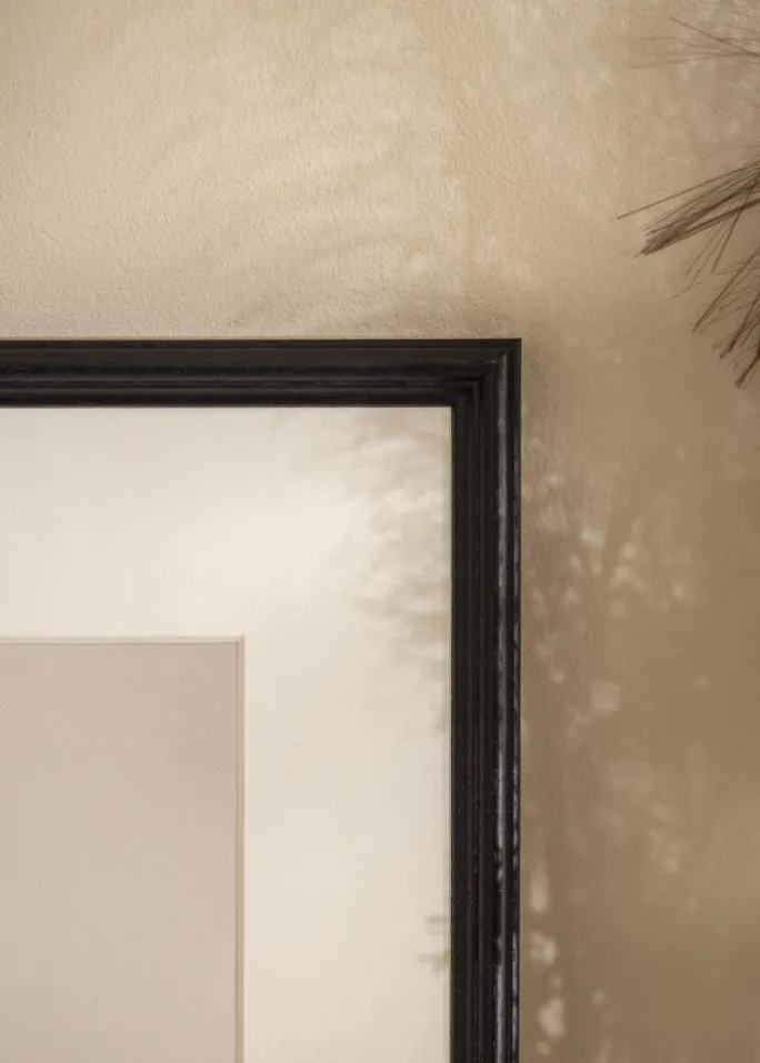 Ramme Horndal Sort 40x50 cm - Passepartout Hvid 29,7x42 cm (A3)