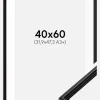 Ramme Horndal Sort 40x60 cm - Passepartout Hvid 32,9x48,3 cm (A3+)